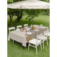 thumbnail image 4 of Outdoor Tablecloth with Umbrella Hole for Patio/Picnic/Party/Camping, Beige Gourd Waterproof Table Cloth Rectangle Table Cover Washable, Modern Abstract Art Geometric (60"x 102"), 4 of 9