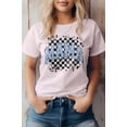 thumbnail image 3 of Mama Retro Checkered Rocker Mom Graphic Tee, 3 of 7