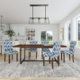 thumbnail image 2 of HomePop Classic Parsons Dining Chair, Set of 2, Blue Ikat Medallion Print, 2 of 9