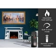thumbnail image 5 of Hanover 32-In. Industrial Chic Electric Fireplace Heater with Deep Log Display and 5 Flame Colors, White, 5 of 7
