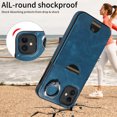 thumbnail image 5 of Case for iPhone 11 Wallet with Credit Card Holder & Finger Ring Kickstand, Premium PU Leather Slim Cover Shockproof Scratch Resistant Full Protection Phone Case for iPhone 11, Blue, 5 of 10