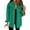 Green, variant on Women’s Oversized Button Up Frayed Hem Shacket Long Sleeve Pockets Denim Jean Jacket