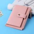thumbnail image 2 of Portefeuille en Cuir PU pour Femmes, Couleur Unie, Multi-Emplacements pour Cartes (Violet), 2 of 9