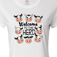 thumbnail image 4 of Inktastic Welcome to the Herd with cute Black and White Holstein Cows Women's T-Shirt, 4 of 5