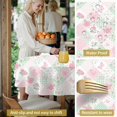 thumbnail image 5 of Pioneer Flower Floral Print Pattern Round Tablecloth 60 X 60 Inch, Wrinkle Resistant Wipeable Table Cloth for Kitchen Dining Picnic Patio Party, 5 of 6