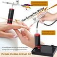 thumbnail image 3 of Dual Action Extra Battery Airbrush Kit with Compressor Replaceable Battery Cordless Air Brush Set for Manicure, Painting, 3 of 7