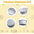 thumbnail image 3 of 100Pcs Aluminum Cups with Lids,5oz Disposable Ramekin Baking Cups Muffin Liners Mini Pie Pans Foil Cupcake Containers for Christmas Party Wedding,Silver, 3 of 4