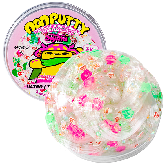 Slymu Nonputty Ultra/Transparent Slime - Non-Newtonian Fluid Putty (90g) with Metallic Sheen, Stress Relief Sensory Toy,Gifts for Kids,Party Favor for Girls & Boys,Non-Sticky &