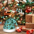 thumbnail image 6 of KLL Christmas Hats for Adults Plush Pineapple Sea Turtle Print Santa Hat Xmas Fluffy Santa Claus Hat for Women Men, 6 of 6