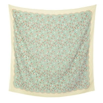 TELOLY Bandanas for Women,Floral Silk Bandana,Ladies Green Bandana,Style2