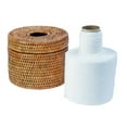 thumbnail image 4 of Kouboo La Jolla Handwoven Rattan Toilet Roll Stand, Toilet Paper Cover, Storage Single Roll And Tissues Protector In Bathroom, Round Toilet Holder Basket, Honey Brown, 4 of 6