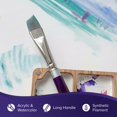 thumbnail image 4 of Silver Brush Limited 8806-1/2 Silver Silk 88 Cepillo Angular Sintético Plateado Para Pinturas Al Óleo Tamaño 1/2 Mango Largo, 4 of 5