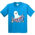thumbnail image 3 of Inktastic Cute Ghost Octopus Trick or Treating with Bat Youth T-Shirt, 3 of 5