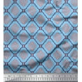 thumbnail image 1 of Soimoi Poly Georgette Fabric Flamingo & Moroccan Damask Print Fabric by Yard 52 Inch Wide, 1 of 3