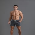 thumbnail image 6 of LYMAYTER Cotton Shorts for Men's Vertical Stripe Shorts Sports Shorts S-4XL, 6 of 8