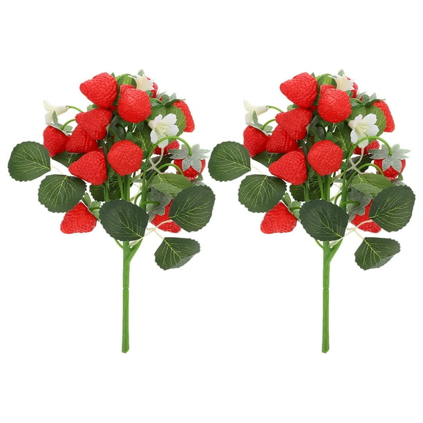 BRIGHTFUFU 2 piezas de frutas artificiales frutas estéticas rames simulados adornos de fruta falsa