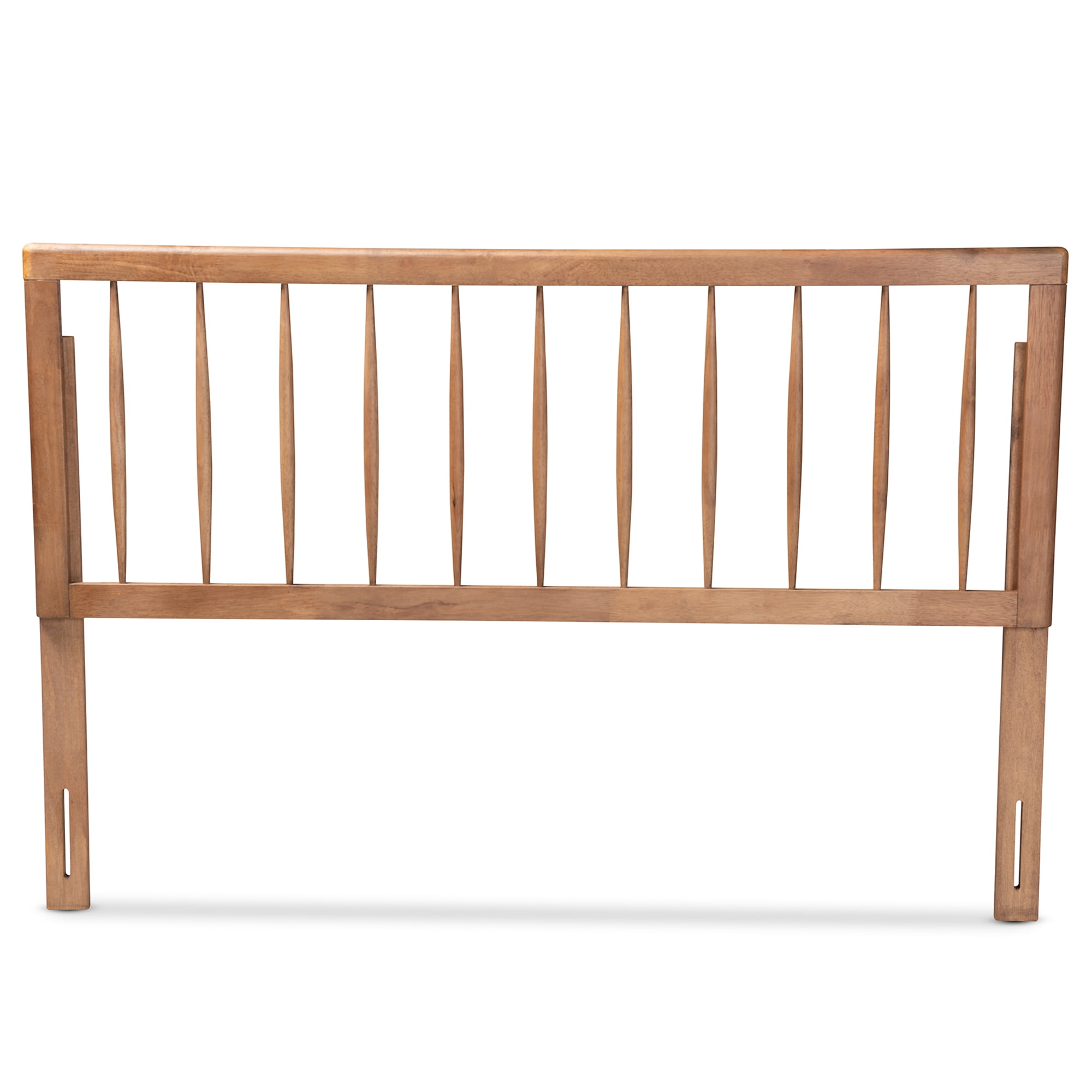 Baxton Studio Valin Contemporary/Modern Back Support Rubberwood Headboard, Full, Ash Walnut