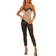 thumbnail image 2 of Camiseta de tirantes de encaje de terciopelo para mujer Inspire Chic L Champagne, 2 of 6