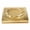 Gold, variant on REMANLAND Women's Metallic Evening Handbag with Sculptural Oval Handle and Flap Closure, Gold