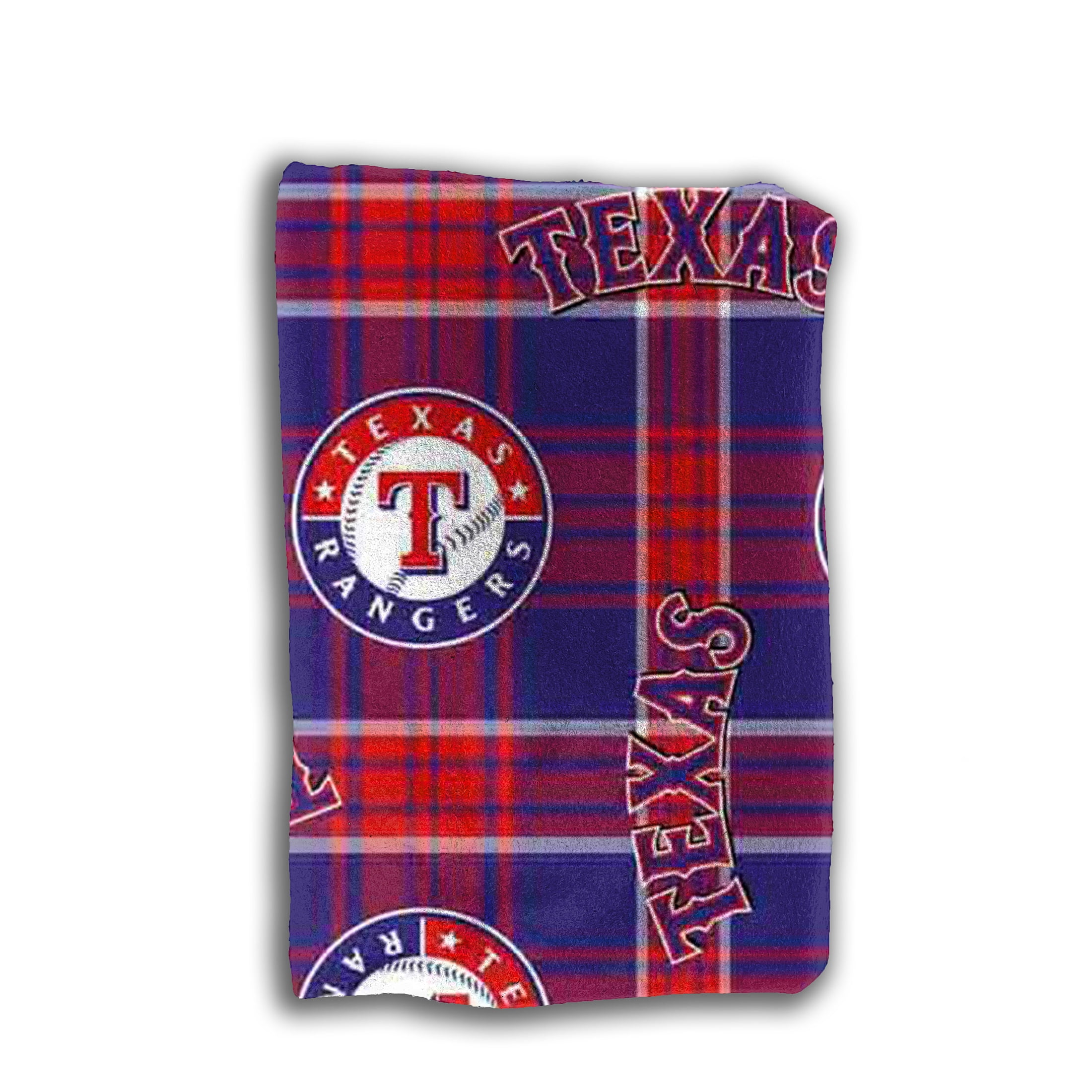 MLB Texas Rangers 100% Polyester Fleece Team Logo Fabric, 58" x 2 Yards, Pre-Cut, Blue & Red
