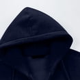 thumbnail image 4 of Oversized Sweatshirt For Men Full Zip Up Winter Cotton Solid Color Hoodies Heavyweight Hooded Jacket With Pocket, 4 of 8