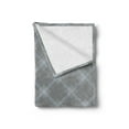 thumbnail image 2 of Geometrical Soft Flannel Fleece Blanket, Prince of Wales Motif Checkered British Scottish Houndstooth, Cozy Plush for Indoor and Outdoor Use, 60" x 80", Pale Taupe and Charcoal Grey, by Ambesonne, 2 of 5