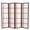 Rosewood, variant on 5 ft. Tall Black Japanese Double Cross Lattice Freestanding Shoji Screen - 3 Panels