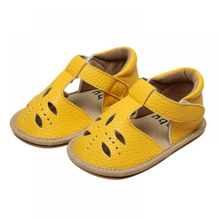 

Baby Girls Soft Moccasins Shoe Hollow Breathable Sandals Rubber Sole Anti-slip Shoes