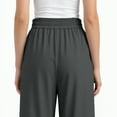 thumbnail image 4 of MLDRA Wide Leg Pants Women Flowy Dressy Cotton Casual Womens Pants Elastic High Waist Palazzo Pant for Women with Pockets, 4 of 6