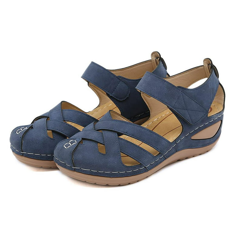 Buy SOLETHREADS Navy Yoga Sandal Fabric Slipon Womem's Sandals