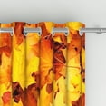 thumbnail image 5 of Autumn Blackout Curtains, Fall Maple Leaves Thermal Insulated Room Darkening Window Drapes,42x63 inches, 5 of 5
