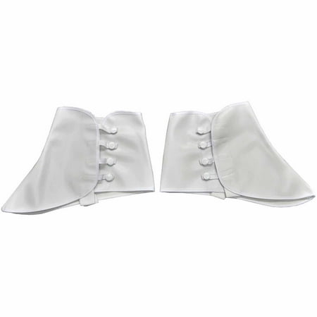 Vinyl Spats - Short Vinyl White Spats Adult Halloween Accessory