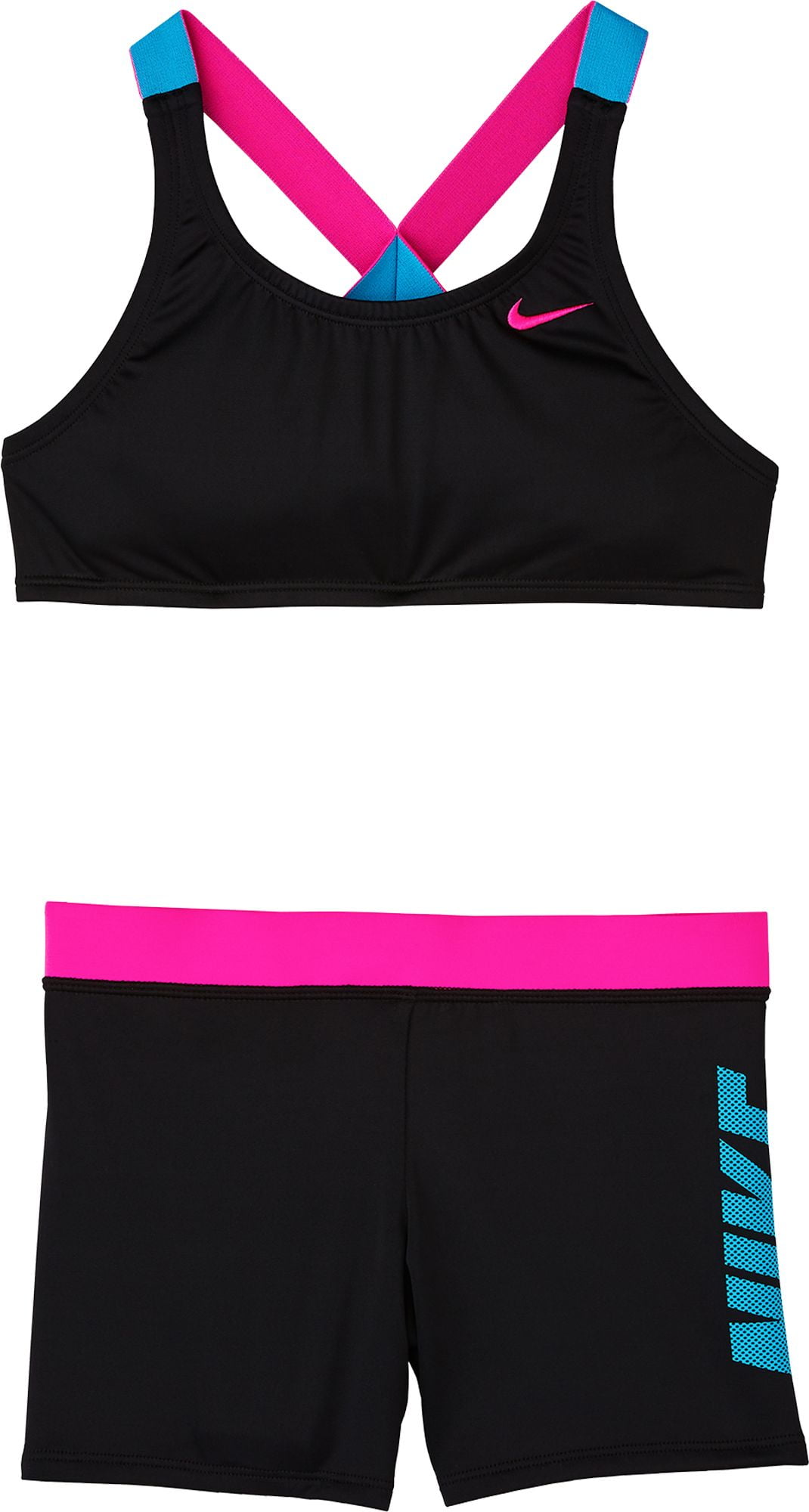 girls swim shorts and top
