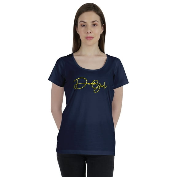 Inkmeso Womens T-Shirt Graphic Printed Tee Top Dream Girl Quote Tshirt For Women