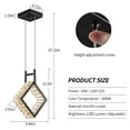 thumbnail image 4 of Deyidn Kitchen Island Mini Light Fixture Modern Led Crystal Pendant Light Black Square Chandelier for Dining Room Living Room Kitchen Bedroom Bar, 4 of 9