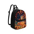 thumbnail image 2 of Eheartsgir Autumn Owl Pattern Front Pocket Mini Bags, Waterproof Outdoor Backpack Purse with Lightweight for Walking Gym, 2 of 8