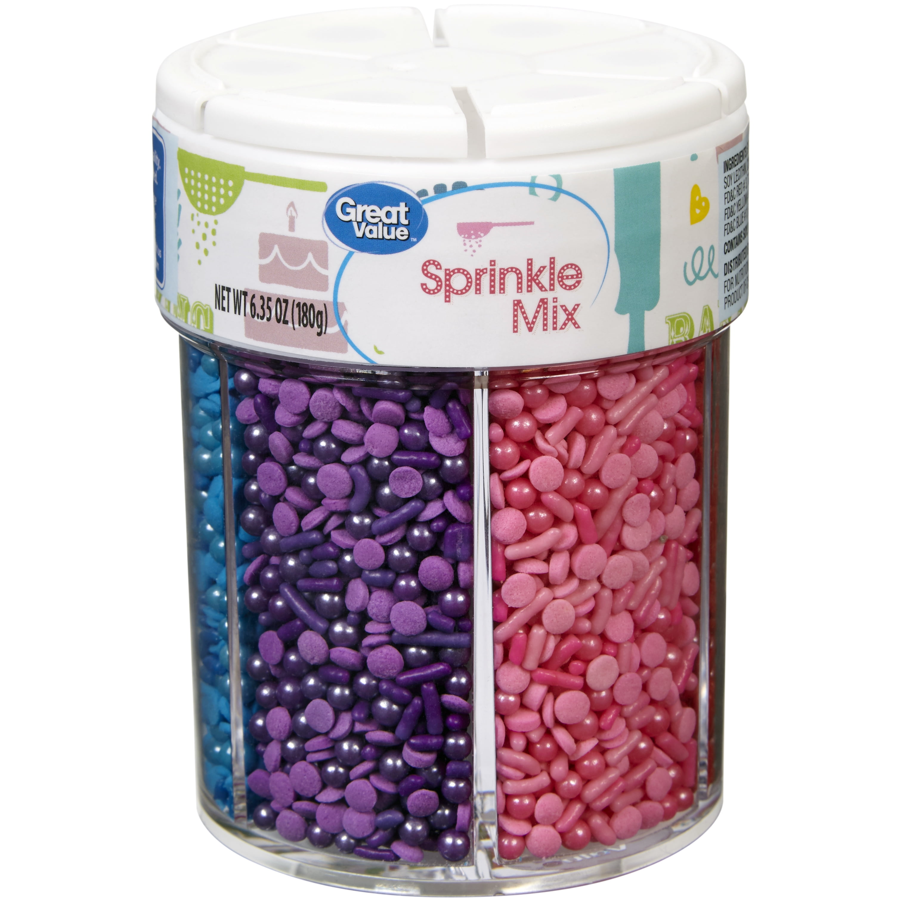Great Value Colorful Sprinkles Mix, 6.35 oz.