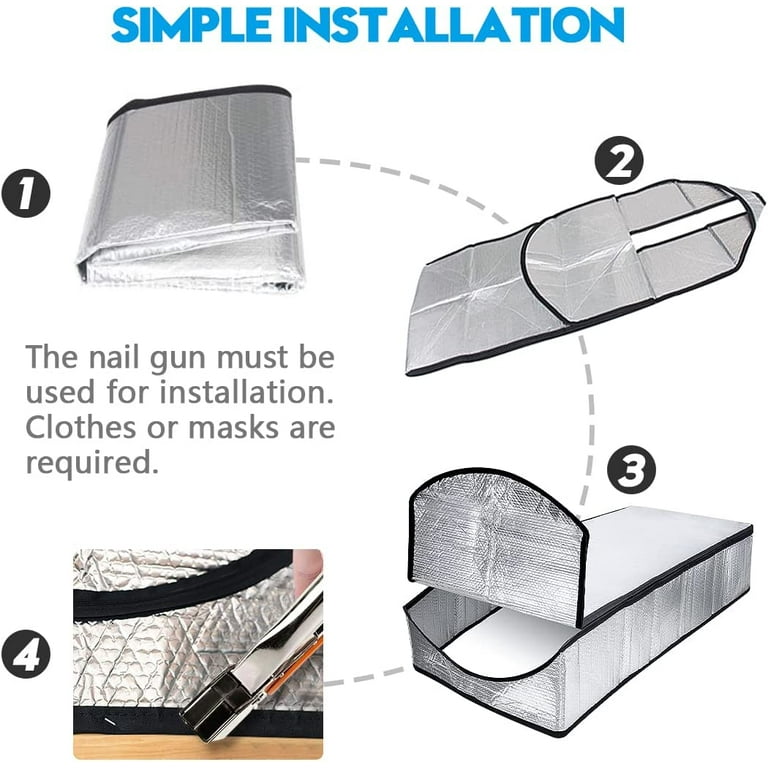 Attic Stairway Insulation Cover Energy Saving R-15.5 Class A Fireproof  Attic Stairs Door Ladder Insulator Easy Installation Pull Down Tent with  Zipper