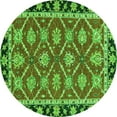 thumbnail image 1 of Ahgly Company Indoor Round Abstract Green Modern Area Rugs, 7' Round, 1 of 4