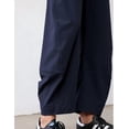thumbnail image 3 of UZMOG Pants for Women, Barrel Pants Women Elastic Waist Tapered Leg Baggy Mid Rise Travel Work Casual Trousers Lounge Pants with Pockets, 3 of 8
