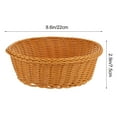 thumbnail image 2 of HONMEET Round Plastic Fruit Basket, Simple French Style Imitation Rattan Woven Food Storage Basket, 1 Pc, 2 of 8