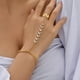 thumbnail image 4 of Pulsera larga con anillo, pulsera de cadena para la mano, anillo para el dedo para mujer y niña, pulsera de cadena con pedrería para mujer, accesorio de moda, 4 of 6