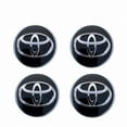 thumbnail image 1 of 4 Pcs Enjoliveurs de Moyeu de Roue Toyota 62mm pour Logo Noir, 1 of 4