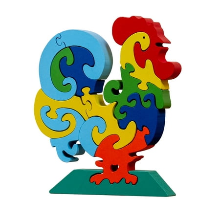 veZve Wooden Jigsaw Puzzle for Toddlers Kids 5 to 7 Years Old Boys Girls Toy, Rooster