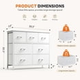thumbnail image 6 of Atilioo 7 Drawer Fabric Dresser, Chest of Drawers, Clothes Storage Organizer Unit for Bedroom Living Room, White, 6 of 7