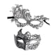 thumbnail image 2 of Máscara de mascarada para parejas, máscara de fiesta, máscara de ojos decorativa, máscara de disfraz para graduación Plata, 2 of 9