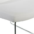 thumbnail image 7 of Thompson Chair in White Faux Leather with Chrome Sled Base, 7 of 7