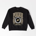 thumbnail image 5 of Women's Gameday Couture Black Purdue Boilermakers Oversized Victory Lane Black Label Premium Fleece Sweatshirt, 5 of 5