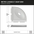 thumbnail image 6 of Questech Decor Shower Shelf, 5" Metro Lugged Soap Dish, Bright White Matte, 6 of 10