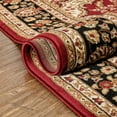 thumbnail image 6 of Noble Medallion Red Green Ivory Light Blue Black Persian Floral Oriental Formal Traditional Area Rug Shed Free Modern Contemporary Transitional Soft Living Dining Room Rug, 6 of 7